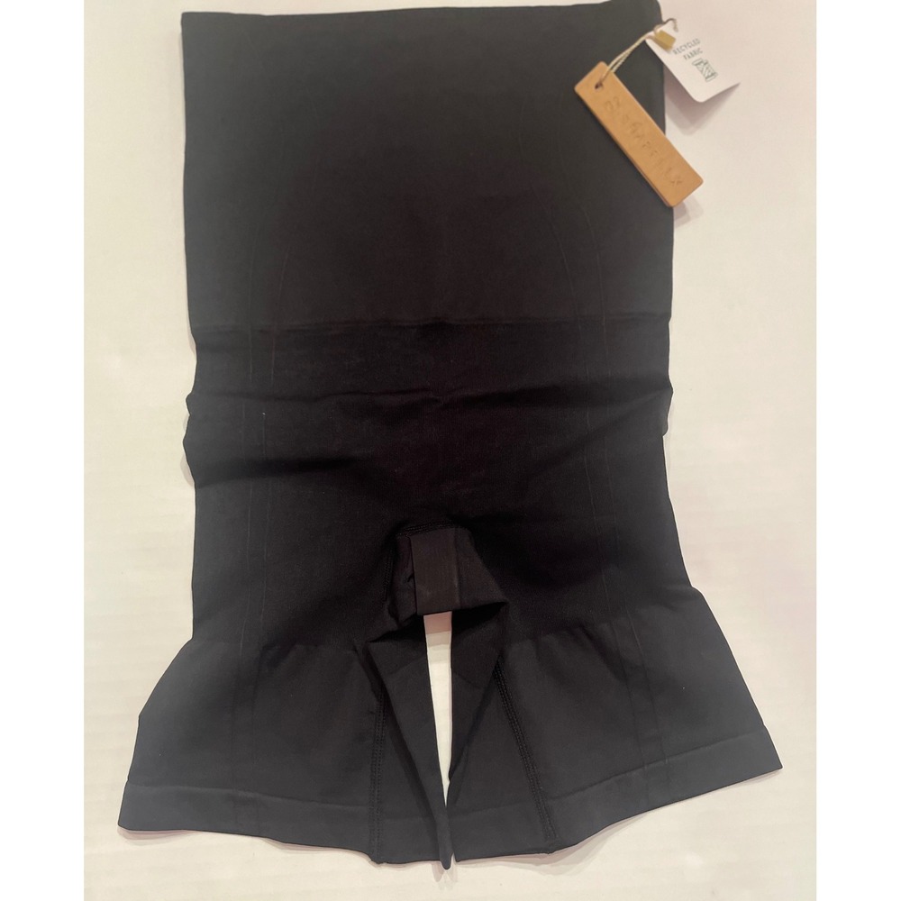 Shapellx Black High Waisted Mid Thigh Shapewear Shorts XS/S Recycled Fabric